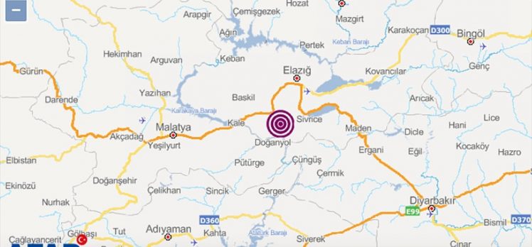 Elazığ’da 5,2 büyüklüğünde deprem