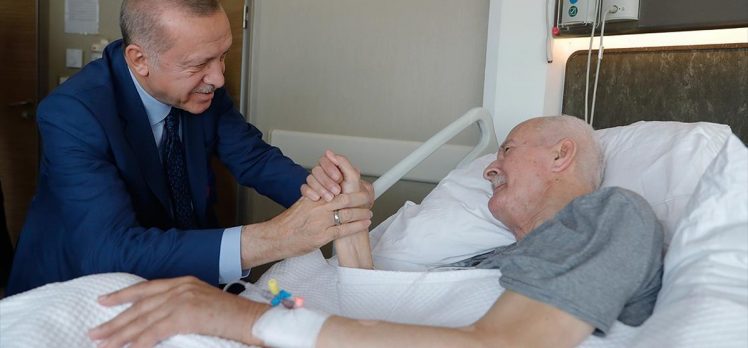Cumhurbaşkanı Erdoğan’dan Şevket Kazan’a ziyaret