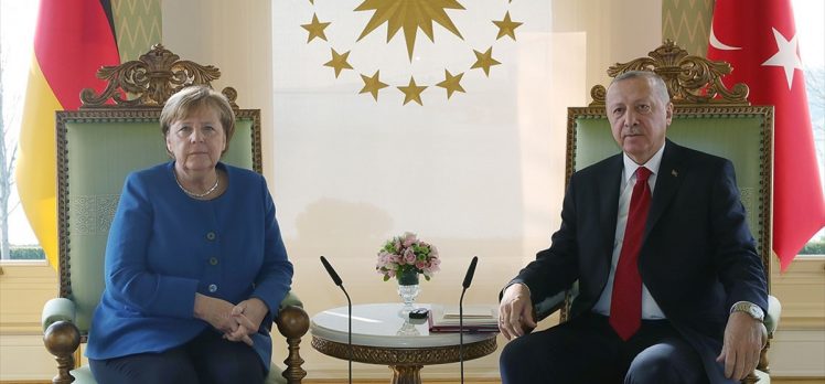Cumhurbaşkanı Erdoğan ile Almanya Başbakanı Merkel video konferansla görüştü