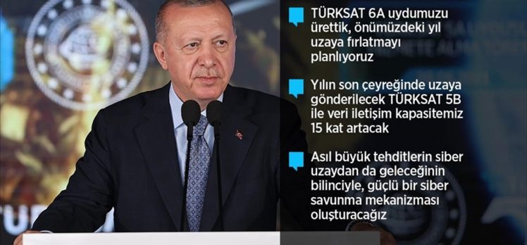 Cumhurbaşkanı Erdoğan Türksat 5A Uydusu’nu hizmete aldı