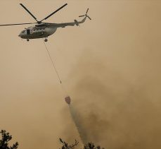Manavgat’taki orman yangınlarına havadan ve karadan müdahale ediliyor