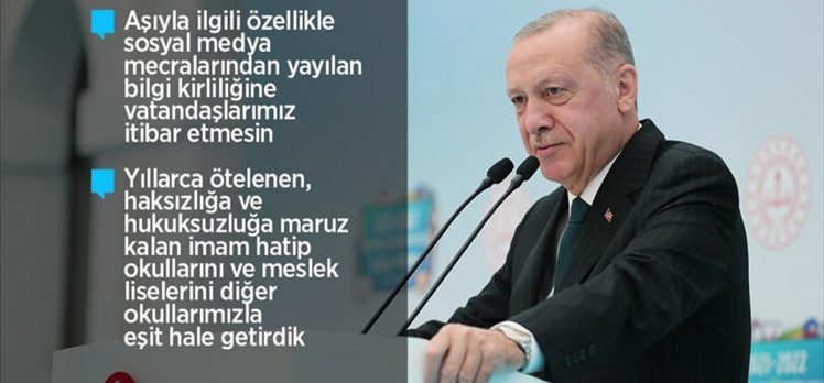 Cumhurbaşkanı Erdoğan: Yüz yüze eğitimi devam ettirmekte kararlıyız
