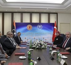 TBMM Başkanı Şentop, Libya Devlet Yüksek Konseyi Başkanı Halid el-Mişri ile görüştü