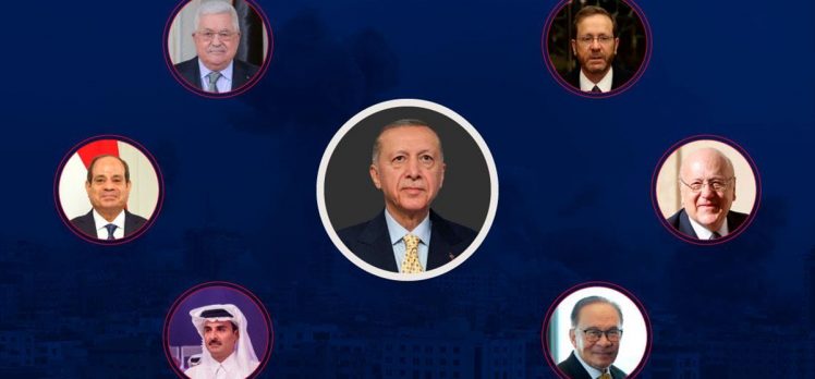 Cumhurbaşkanı Erdoğan’dan İsrail-Filistin gündemli diplomasi trafiği