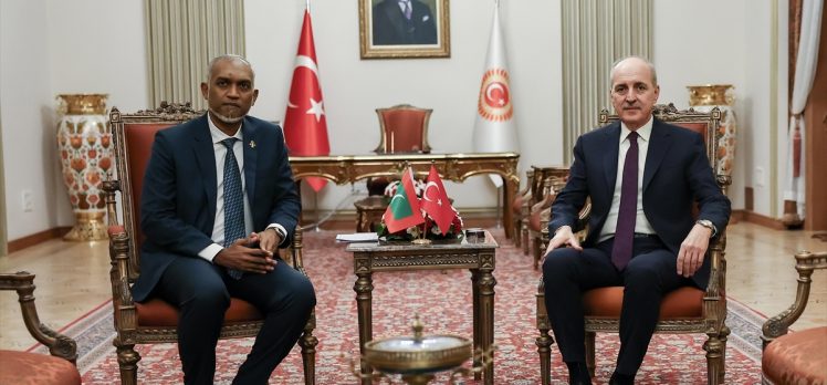 TBMM Başkanı Kurtulmuş, Maldivler Cumhurbaşkanı Muizzu ile görüştü