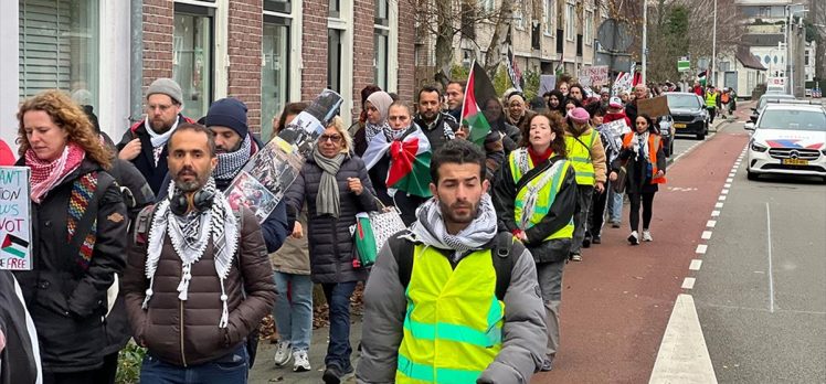 Hollandalılar Filistin’e destek için Uluslararası Ceza Mahkemesi’ne yürüdü