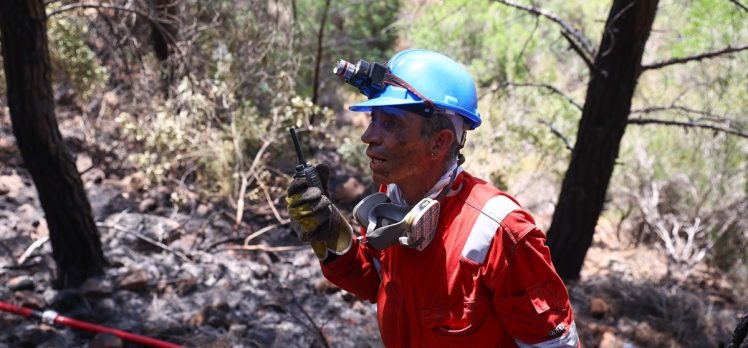 Marmaris’teki orman yangınını söndürme çalışmalarına gönüllülerden destek