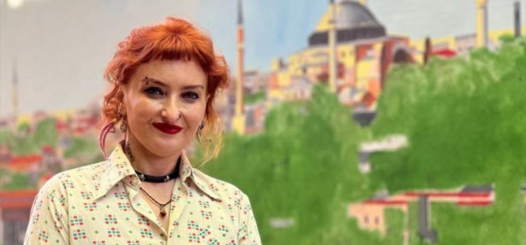 Ressam Alev Özas, dev İstanbul tablosunu 100 günde tamamlayacak