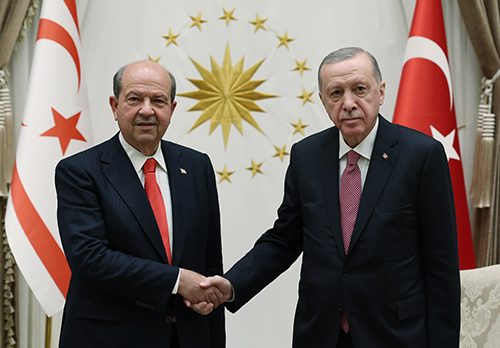 Cumhurbaşkanı Erdoğan, KKTC Cumhurbaşkanı Tatar ile görüştü